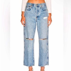 Re/Done Low Slung Original Rigid Distressed Jean